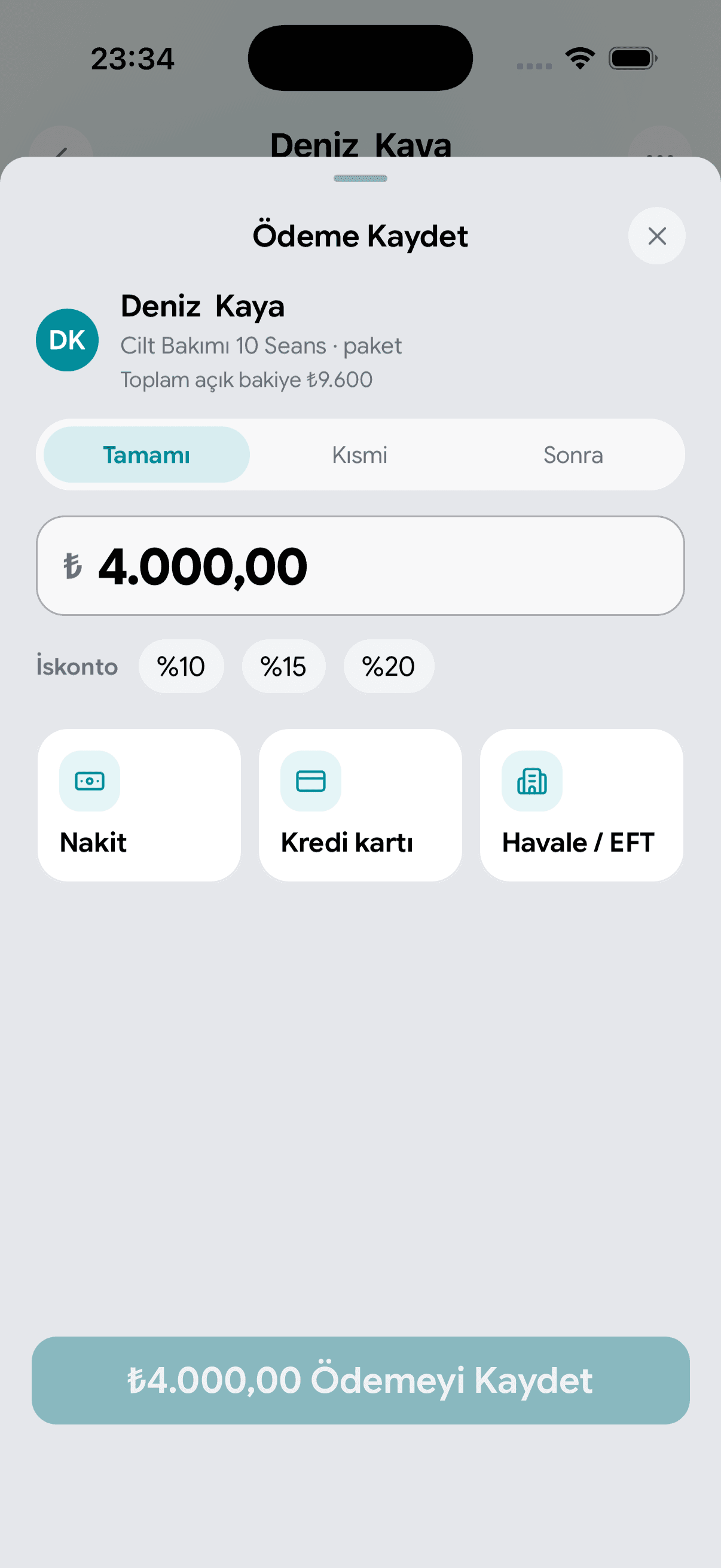 Calemio uygulama ekranları (demo verisi)