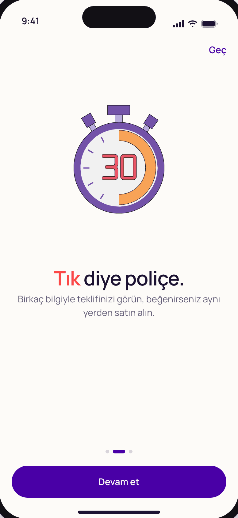 Hepiyi müşteri uygulaması tasarım prototipi (temsili veriler)